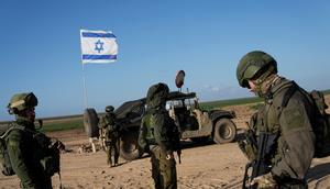 Israeli soldiers are seen near the Gaza Strip border in southern Israel on March 4, 2024.AP Photo/Ohad Zwigenberg