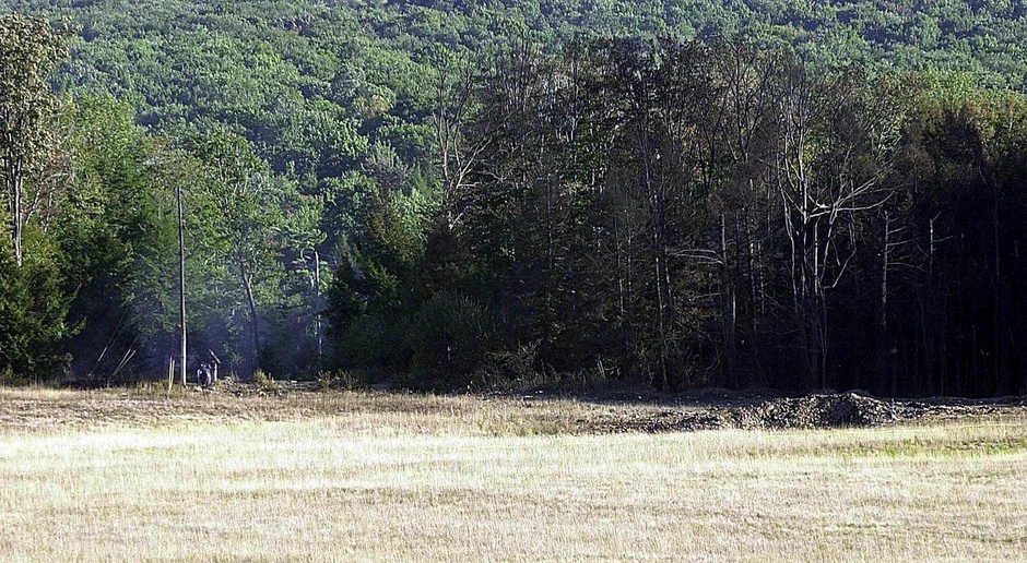 Krater na mestu pada leta 93