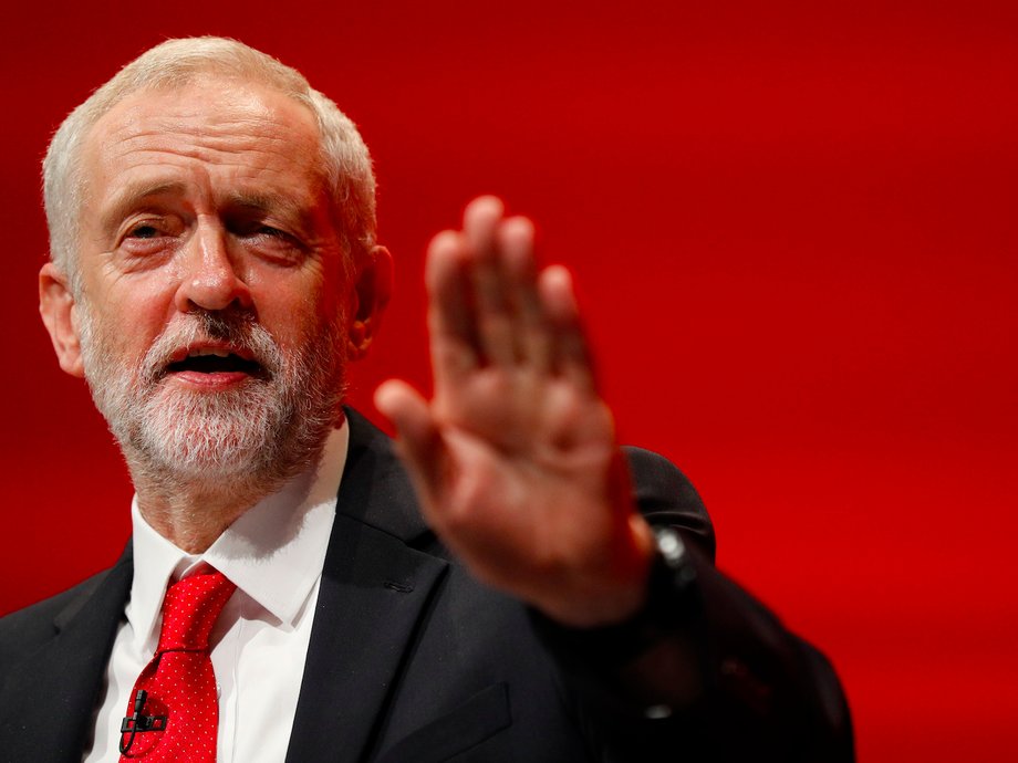 Britain's Labour Party leader Jeremy Corbyn delivers his keynote speech at the Labour Party conference in Liverpool, Britain, September 28, 2016.