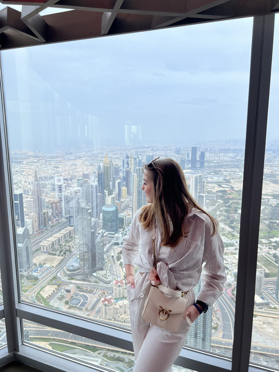 Widok z 125 piętra Burj Khalifa