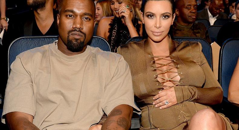 Kanye West and Kim Kardashian