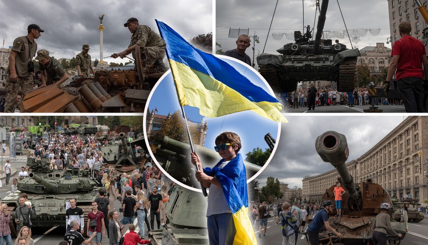 Parada uništenih ruskih tenkova 