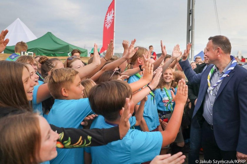 Prezydent Andrzej Duda uczestniczył w zlocie ZHP w Gdańsku