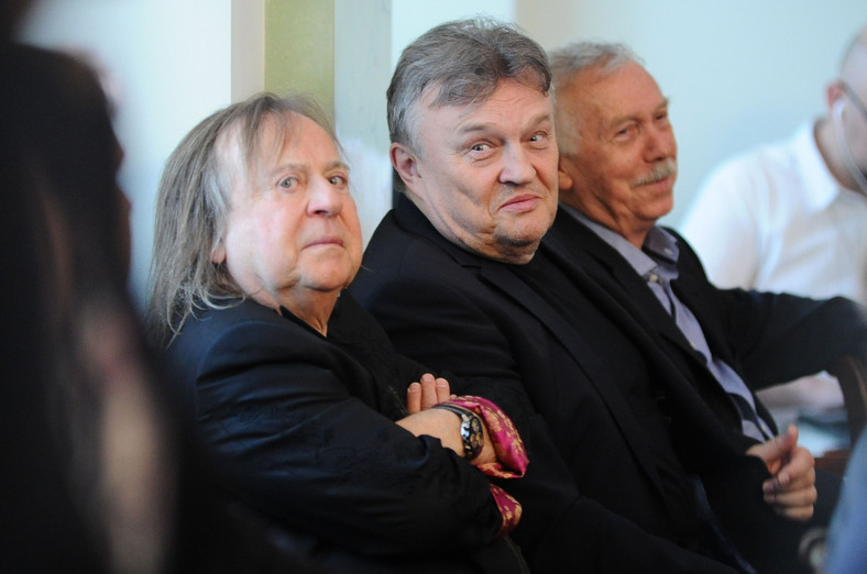 Krzysztof Cugowski i Romulad Lipko na wręczeniu nagród Prezydenta RP dla zasłużonych artystów (2014 r.)