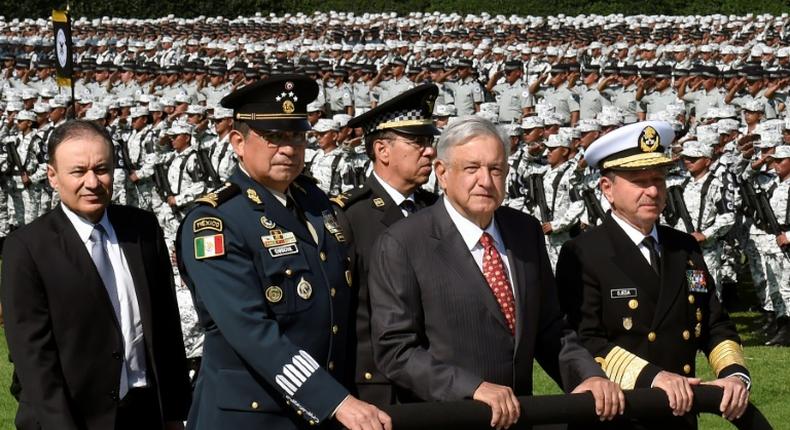 Mexican President Andres Manuel Lopez Obrador attends a ceremony in June 2019