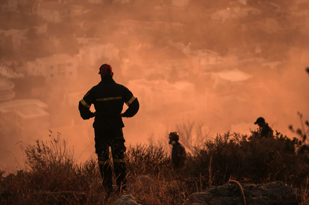 Pożar w miejscowości Saronida, Grecja, 17 lipca 2023 r.