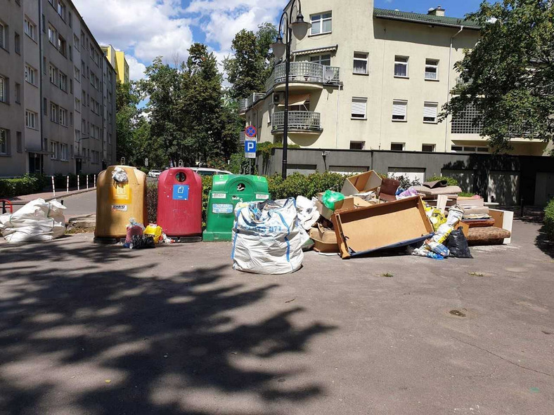 Tak wyglądało składowisko odpadów przy Ostrobramskiej na początku lipca