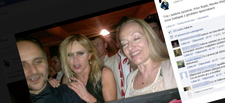 Czerwone oczy i rozwiany włos. Tak bawi się Monika Olejnik