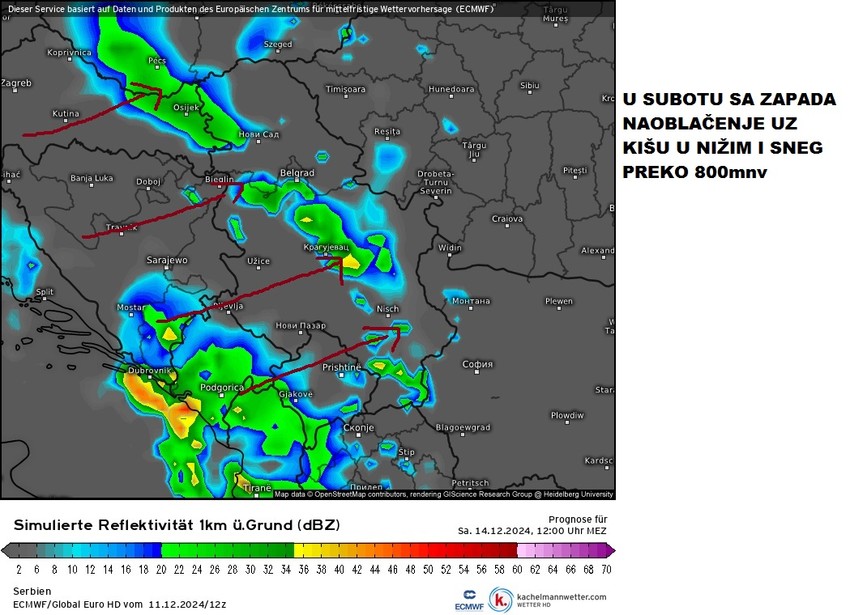 U subotu stiže naoblačenje sa padavinama