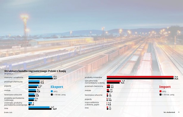 Struktura handlu zagranicznego Polski z Rosją