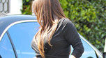 Ciężarna Kim Kardashian w czerni