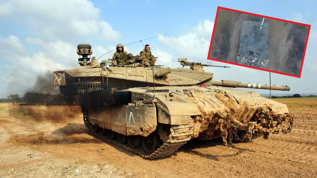 Merkava IV trafiona przez Hamas. To najlepszy czołg Izraela