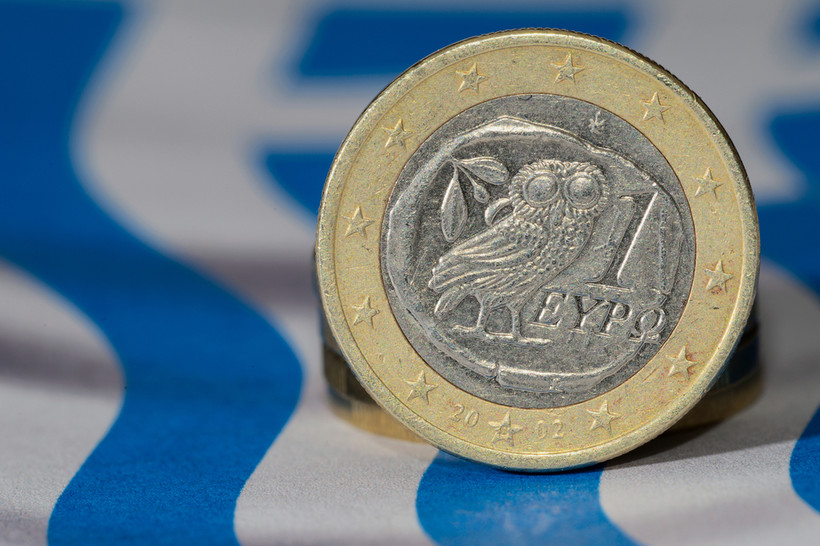 Grecja, flaga, euro