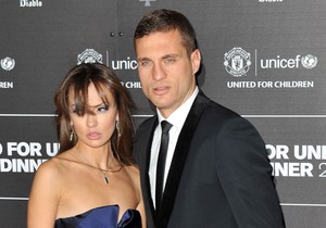 Nemanja Vidić sa ženom