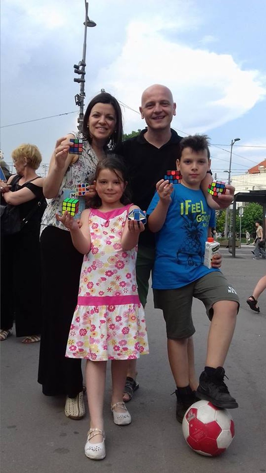 Sofija Šaletić sa porodicom