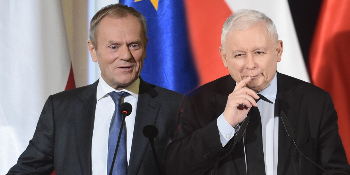 Jarosław Kaczyński zaingerował wykładem Akademię PiS. Donald Tusk skomentował. 