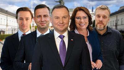 Andrzej Duda, Małgorzata Kidawa-Błońska, Władysław Kosiniak-Kamysz, Krzysztof Bosak, Adrian Zandberg