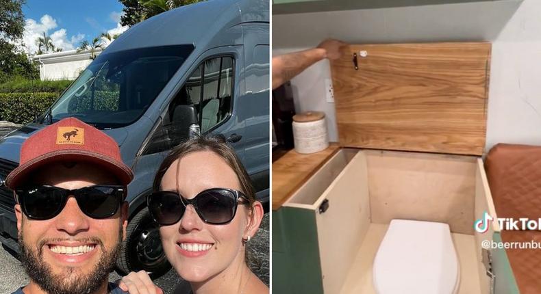 Hope and Manny Hernandez spent three months converting a retired Amazon delivery van into their tiny home on wheels.Beer Run Bus