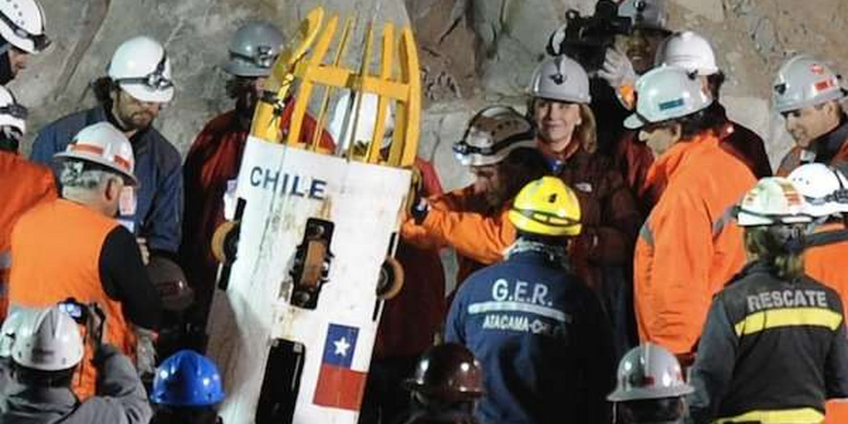 Chile, górnicy, ewakuacja
