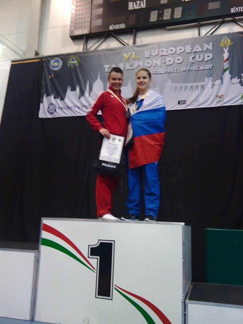 zawodniczk` reprezentacji Polski w Taekwon-do na podium