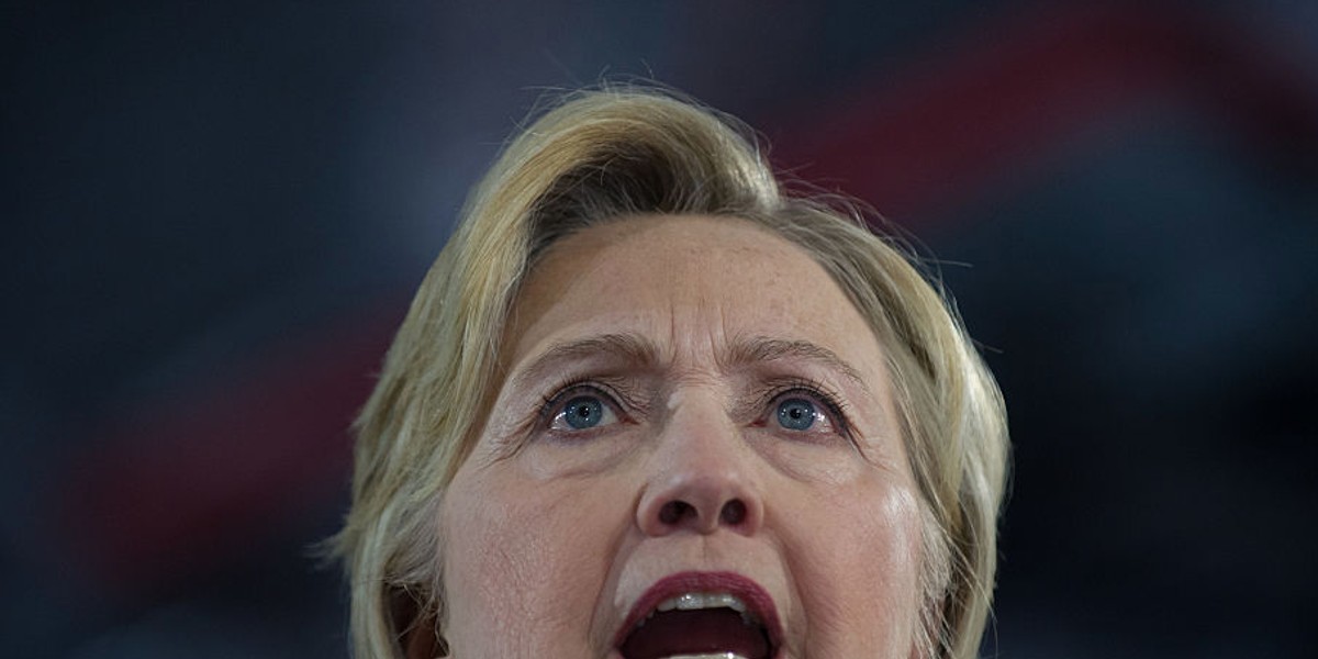 Hillary Clinton at a campaign event in Ohio.