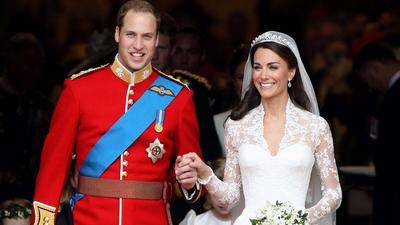 Prince William and Kate Middleton showed affection the day of their wedding.Chris Jackson/Getty Images