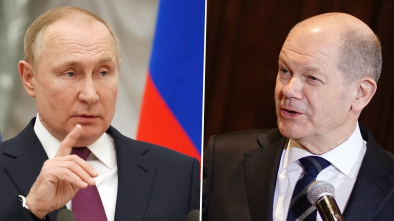 Władimir Putin i Olaf Scholz