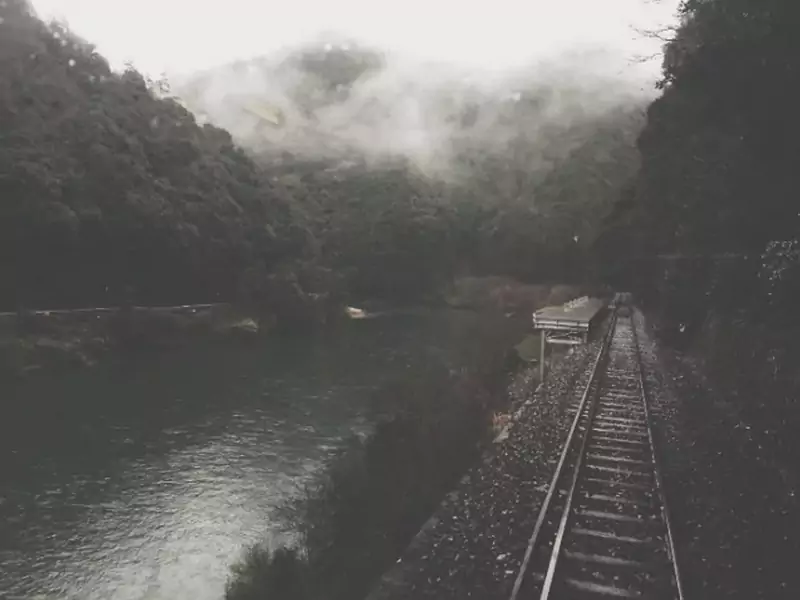 Stacja kolejowa do podziwiania widoku w Iwakuni
