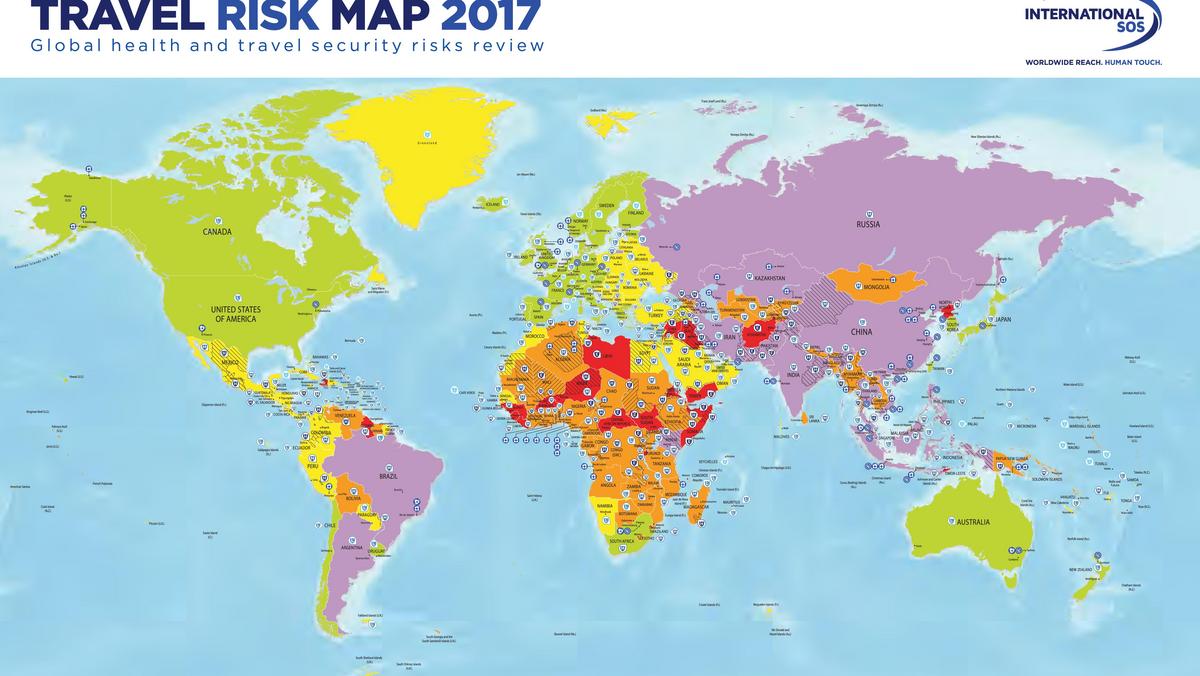 Travel Risk Map 2017 