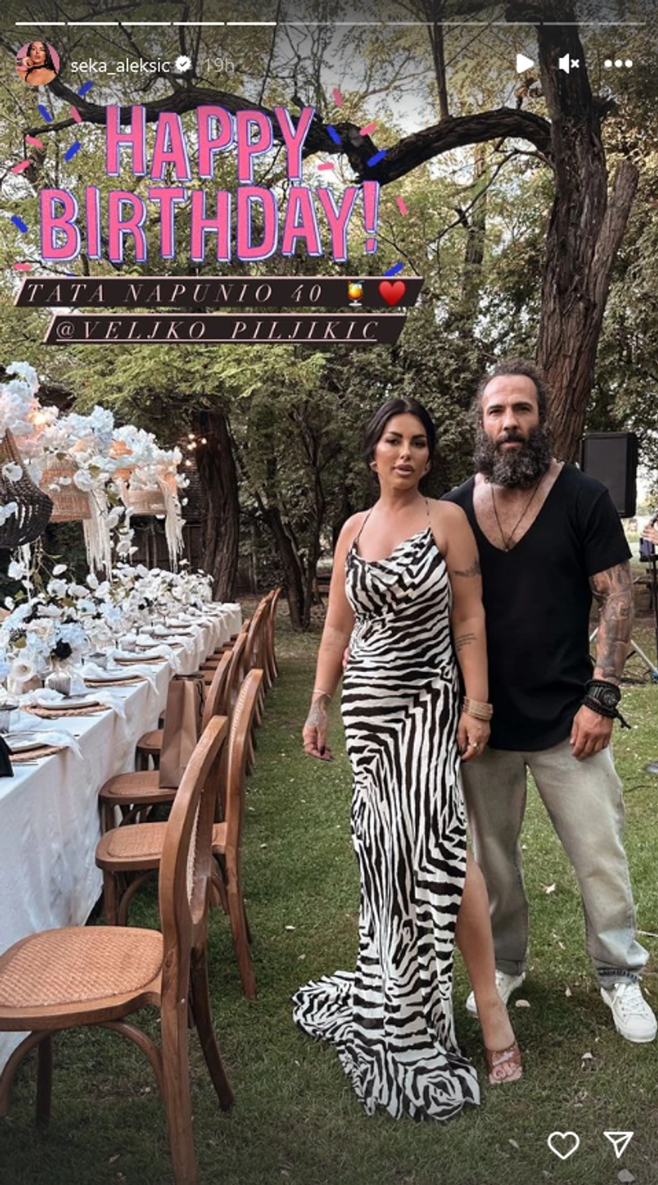 Seka Aleksić proslavila Veljkov 40. rođendan