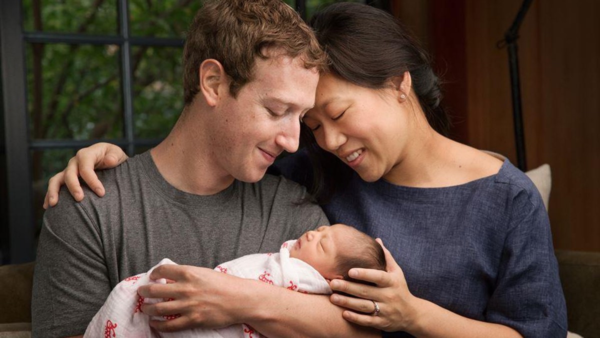 Mark Zuckerberg, Priscilla Chan i ich malutka córka Max