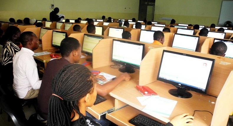 Candidates writing UTME at a CBT centre