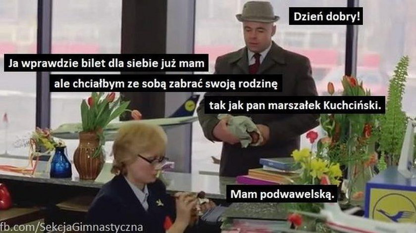 Wszystkie loty Kuchcińskiego