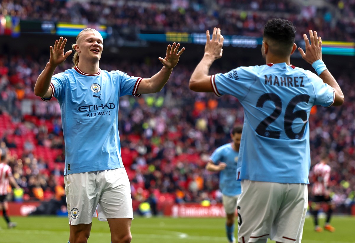 Riyad Mahrez i Erling Haaland