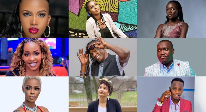 A collage of some of the Uganda celebrities that have commented on the scandal