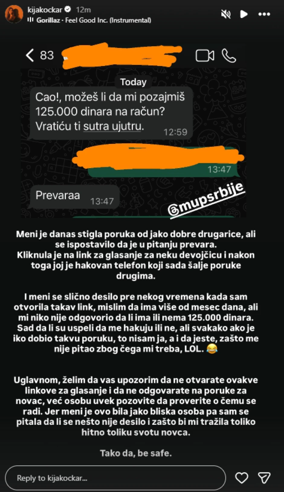 Kija Kockar na meti prevaranata, hteli da je oštete za 125.000 dinara