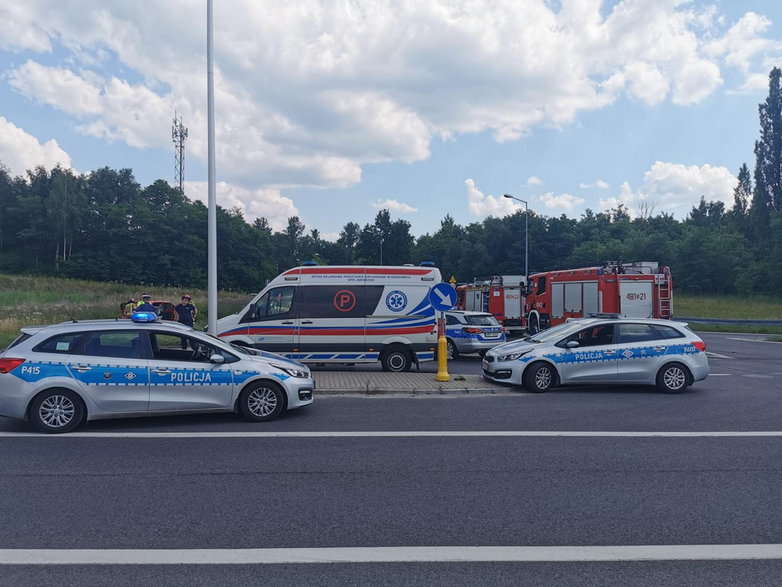 Sprawca wypadku na skrzyżowaniu ul. Radwańskich i Reja trafił do szpitala