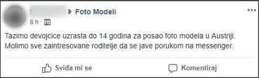 Sve je počelo nakon što se devojčica javila na oglas na Fejsbuku