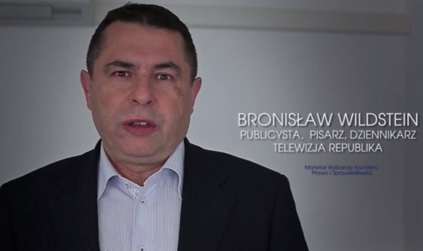 Bronisław Wildstein w spocie wyborczym Zdzisława Krasnodębskiego z PiS