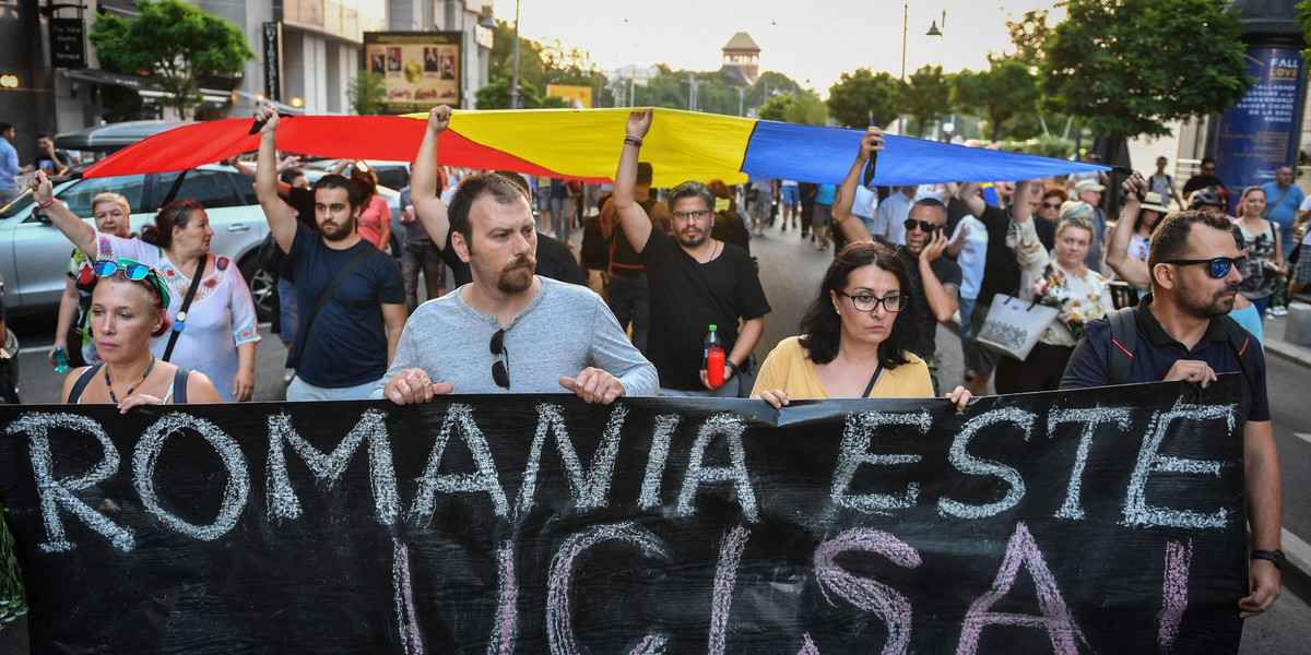 protesty antyrządowe po śmierci dziecka w Rumuni