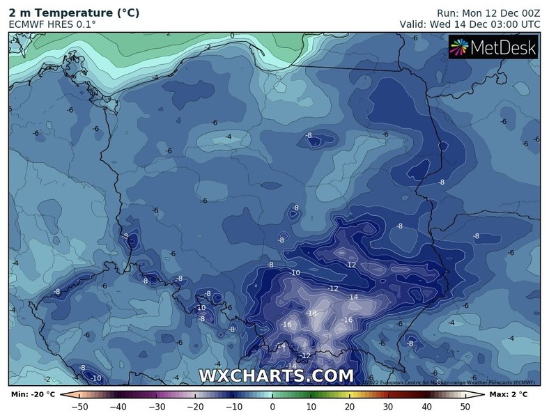 Nocami temperatura może spadać poniżej -10 st. C