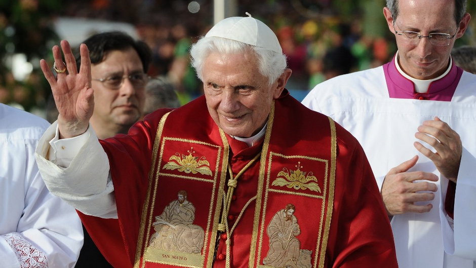 Benedykt XVI w Madrycie w 2011 r.