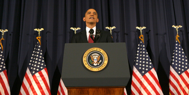 Prezydent USA Barack Obama przemawia w National Defense University w Waszyngtonie