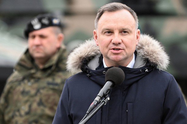 Prezydent Andrzej Duda podczas wizyty w batalionie dowodzenia 21 Brygady Strzelców Podhalańskich w Rzeszowie