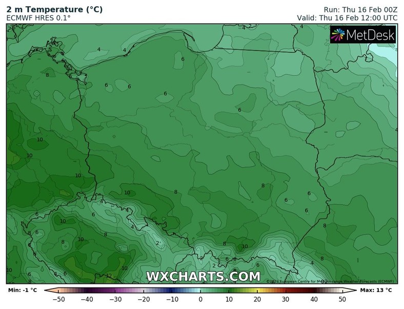 Temperatura przekroczy 10 st. C