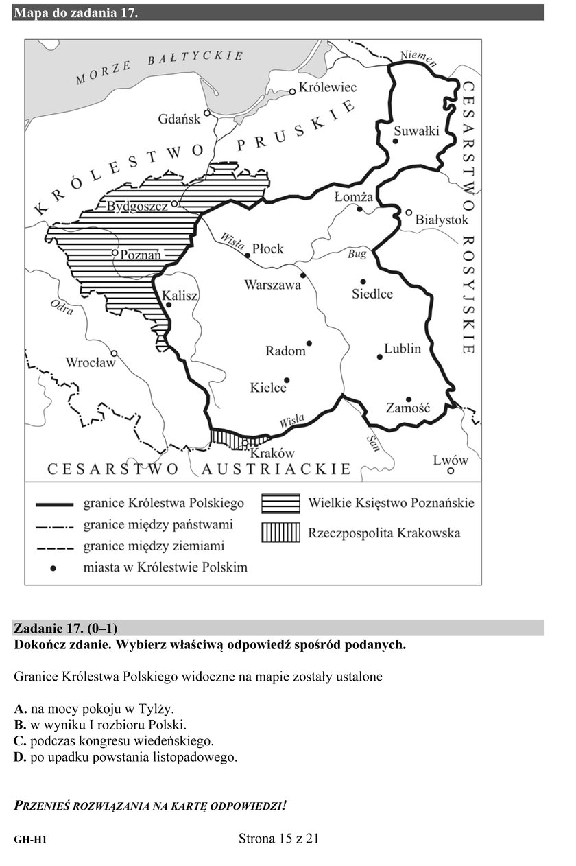 Arkusz egzaminacyjny - historia i WOS