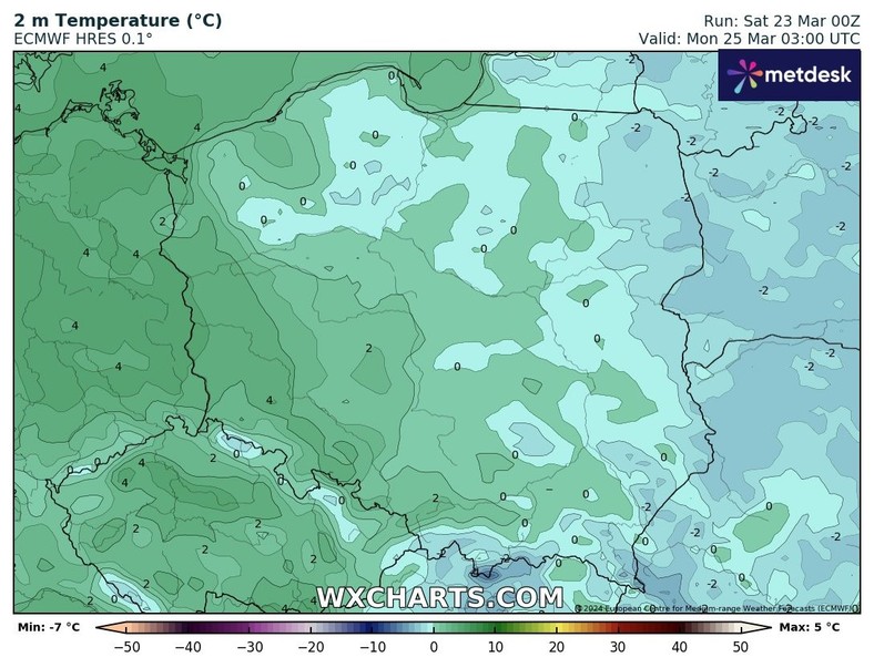 W nocy na wschodzie możliwe są przymrozki