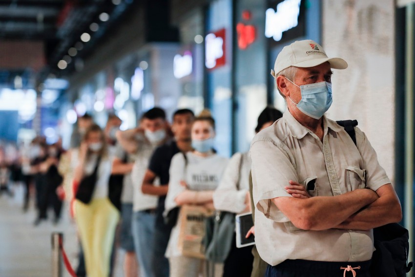 Red za vakcine u Moskvi