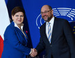 FRANCJA STRASBURG SZYDŁO SCHULZ SPOTKANIE (Beata Szydło i Martin Schulz)