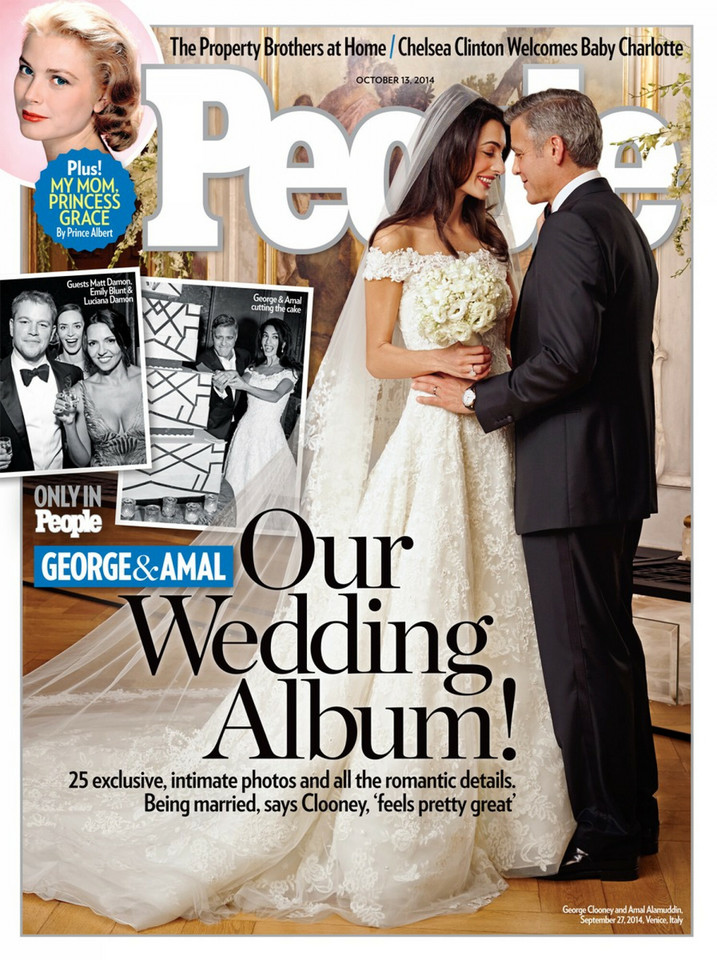 Oscar de la Renta - jeden z najsłynniejszych domów mody USA (na zdjęciu: okładka magazynu "People" z Amal i Georgem Clooneyami)